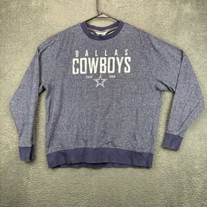 Dallas Cowboys Crewneck Sweatshirt Men's XL Blue NFL Football‎ Authentic